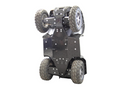 A rugged black Skid plate full set (plastic) for Polaris Sportsman Touring 550 X2 / 850 X2 (-2014) is shown upright, revealing its sturdy, metal-like underside with bolts and cut-outs, isolated on a white background.