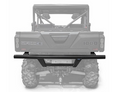 The Rival Rear Bumper – Cf Moto Uforce 1000 is shown on a gray UFORCE 1000, highlighting it as an accessory. The rugged tires, tailgate, and roll cage of the utility vehicle are also visible in the background.