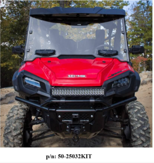 Honda Pioneer 500/700/1000 Seizmik Versa-Vent Hard Coated Front Windshield