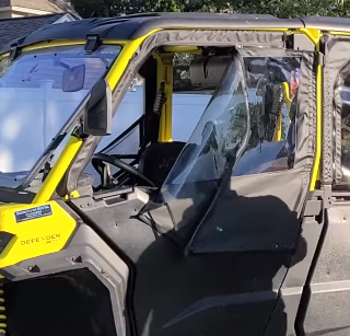 Can-Am Defender Max Framed Upper Soft Doors For SuperATV lower doors