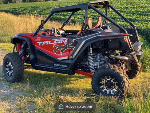 Honda Talon Lower Door Inserts-Dark Tinted