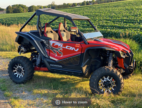 Honda Talon Lower Door Inserts-Dark Tinted