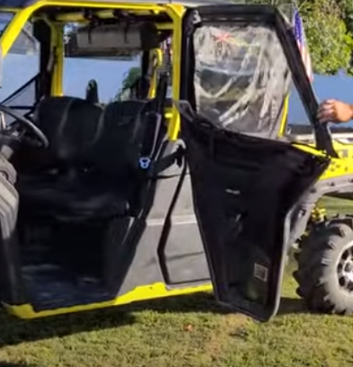 Can-Am Defender Max Framed Upper Soft Doors For SuperATV lower doors