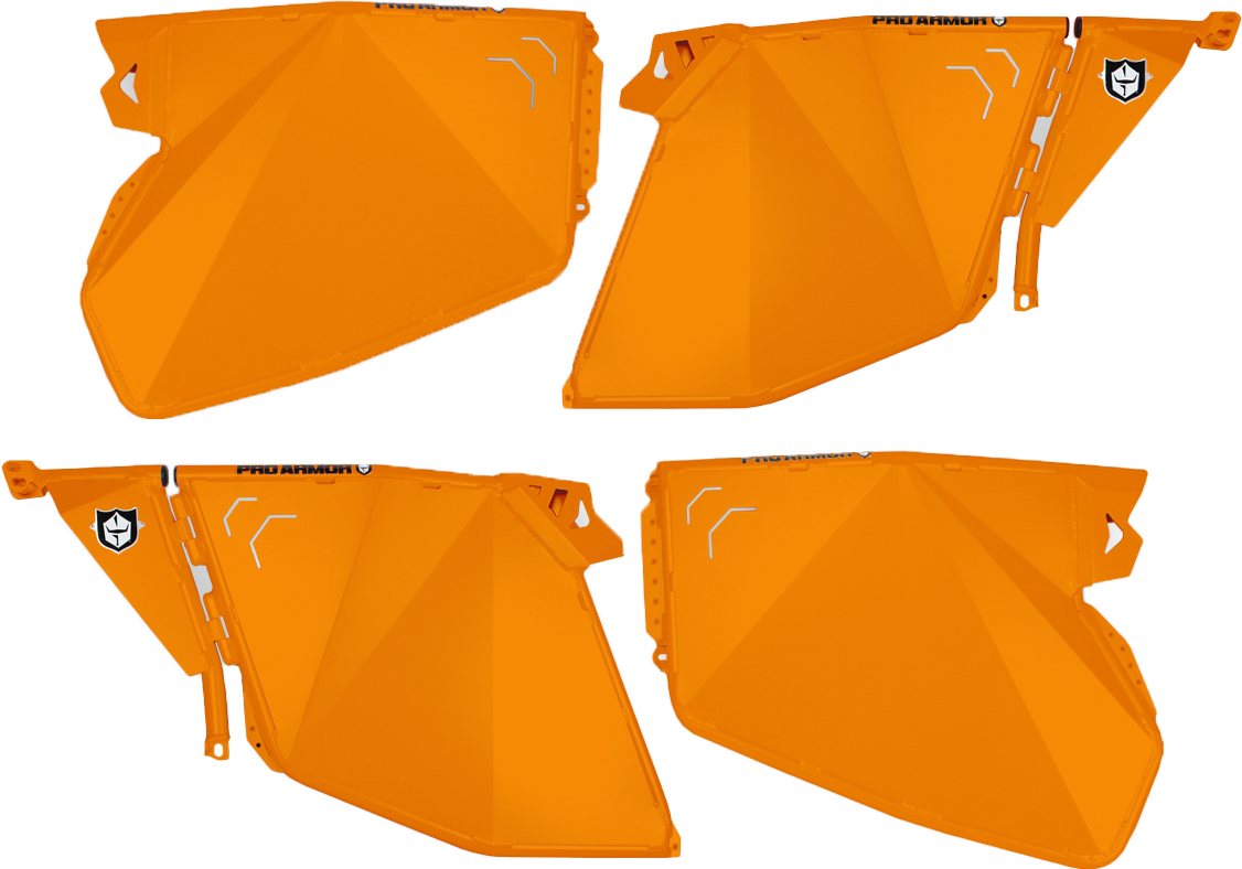 Pro Armor Traditional Half Doors Orange 2014-20 Polaris Rzr Pro Xp 4 1000/Turbo
