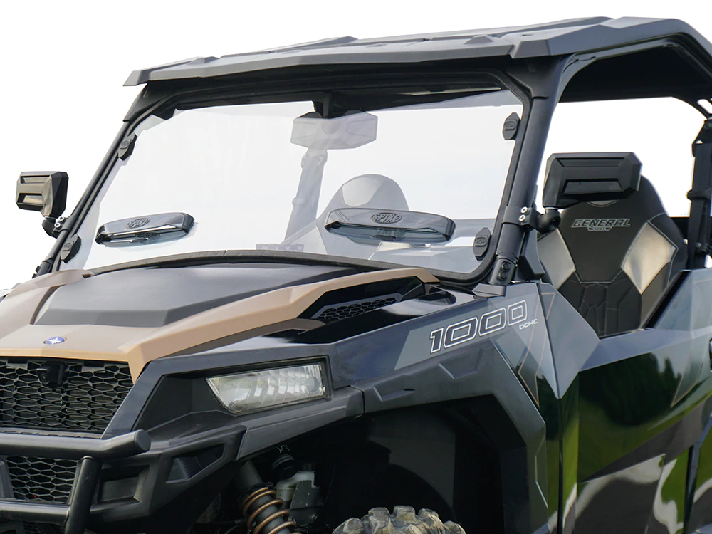 Polaris General Full Size Scratch Resistant Windshield With Sliding Vent 2016+