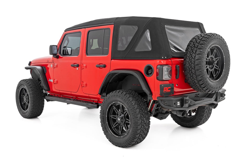 Oval Nerf Steps | 4 Door | Black | Jeep Wrangler Unlimited 4WD (2018-2025)