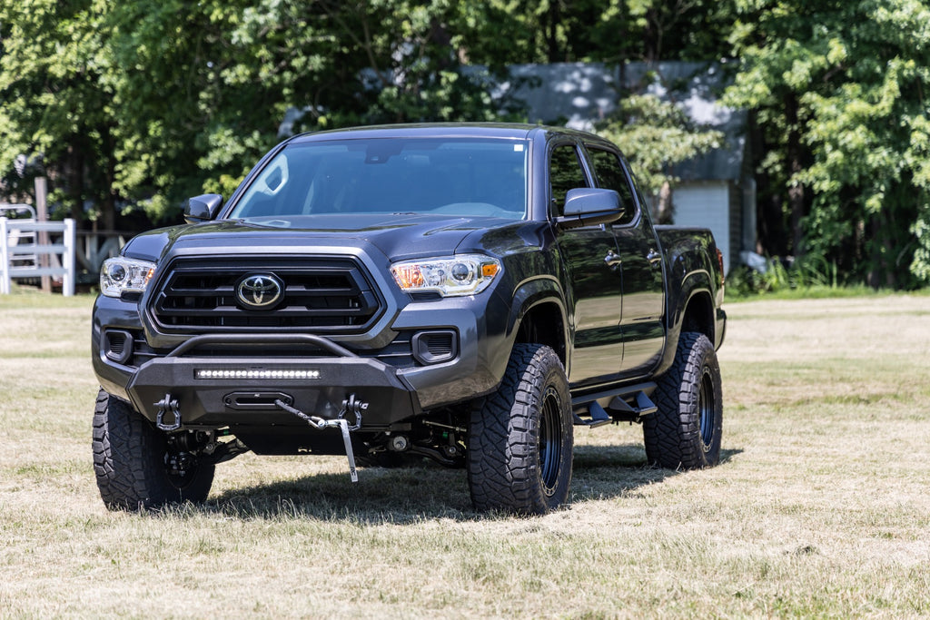 Rough Country Front Bumper | Hybrid | 20" Blk DRL LED | Toyota Tacoma 4WD (2016-2023)
