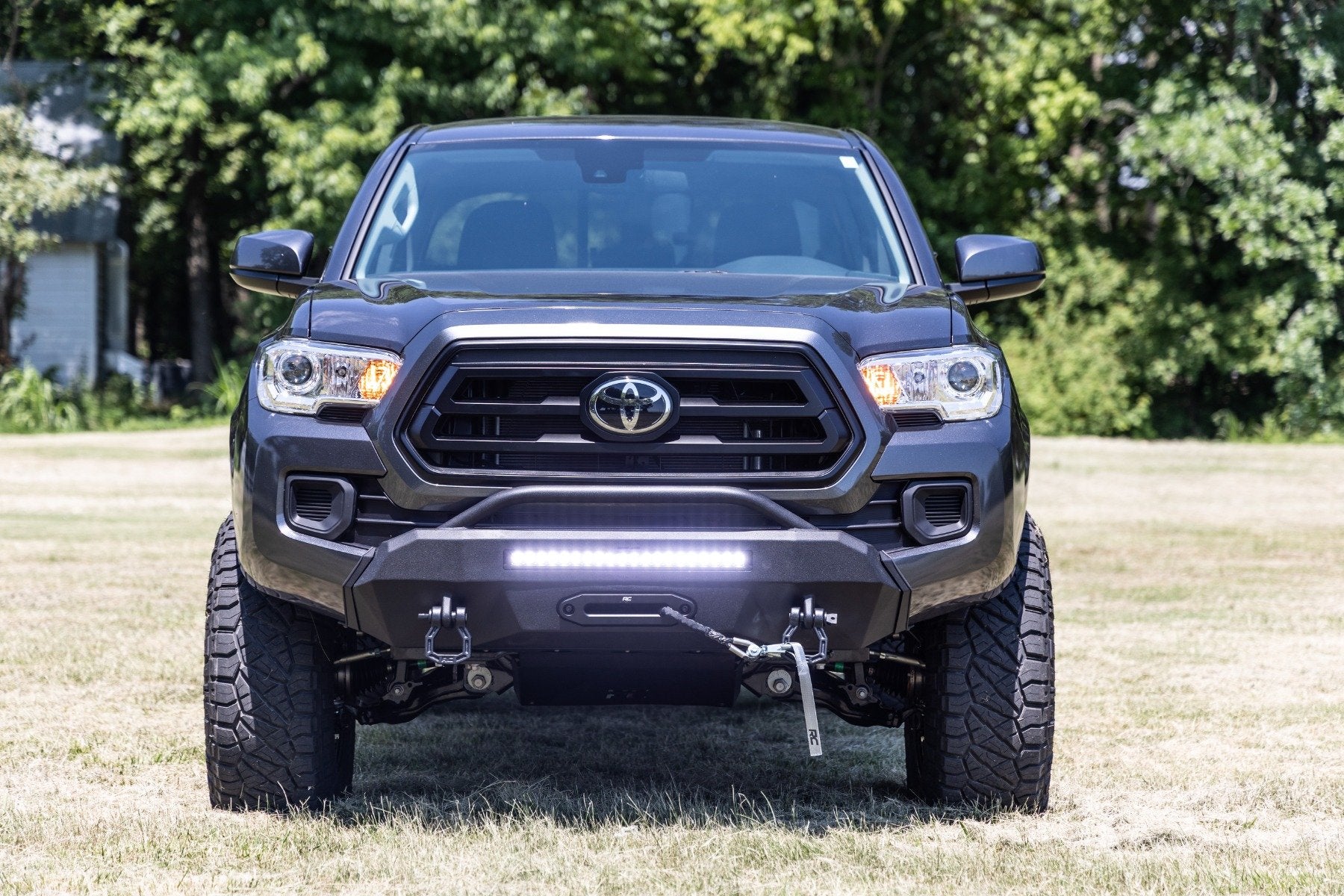 Rough Country Front Bumper | Hybrid | 20" Blk DRL LED | Toyota Tacoma 4WD (2016-2023)