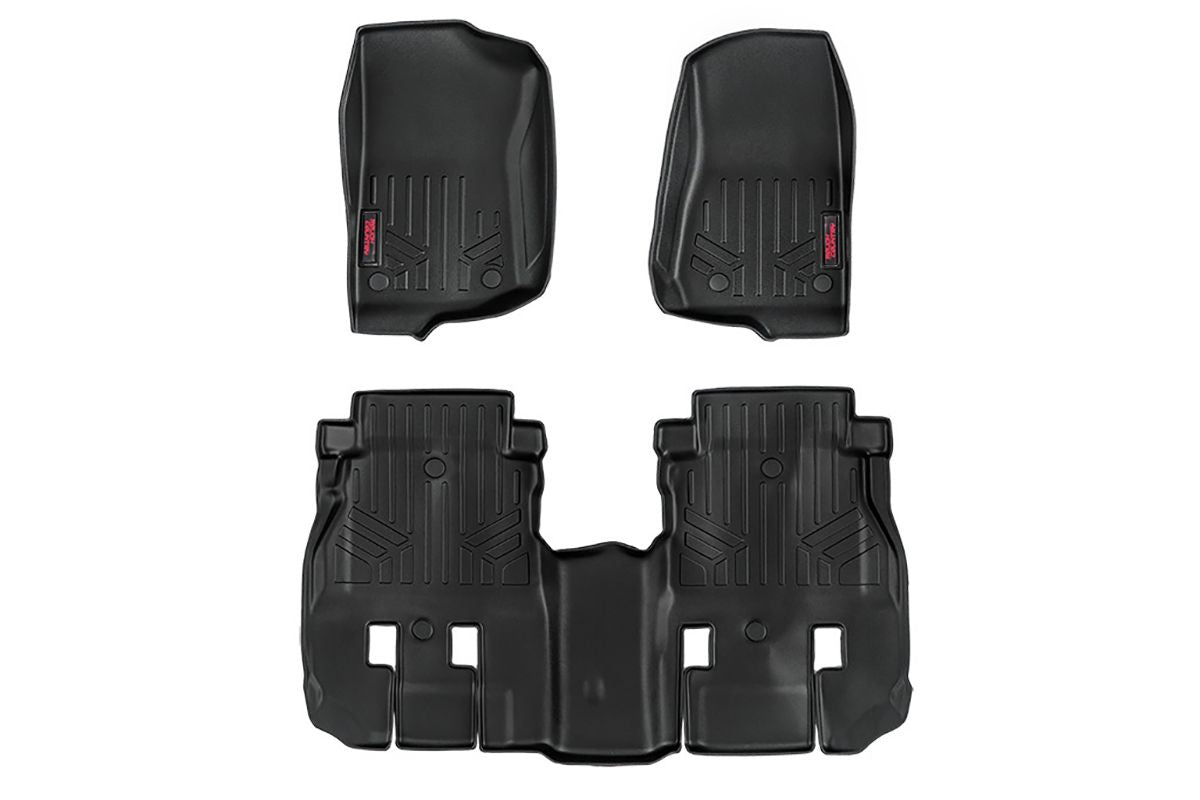 Rough Country Floor Mats | FR & RR | 4 Door | Jeep Wrangler JL 4WD (2018-2023)