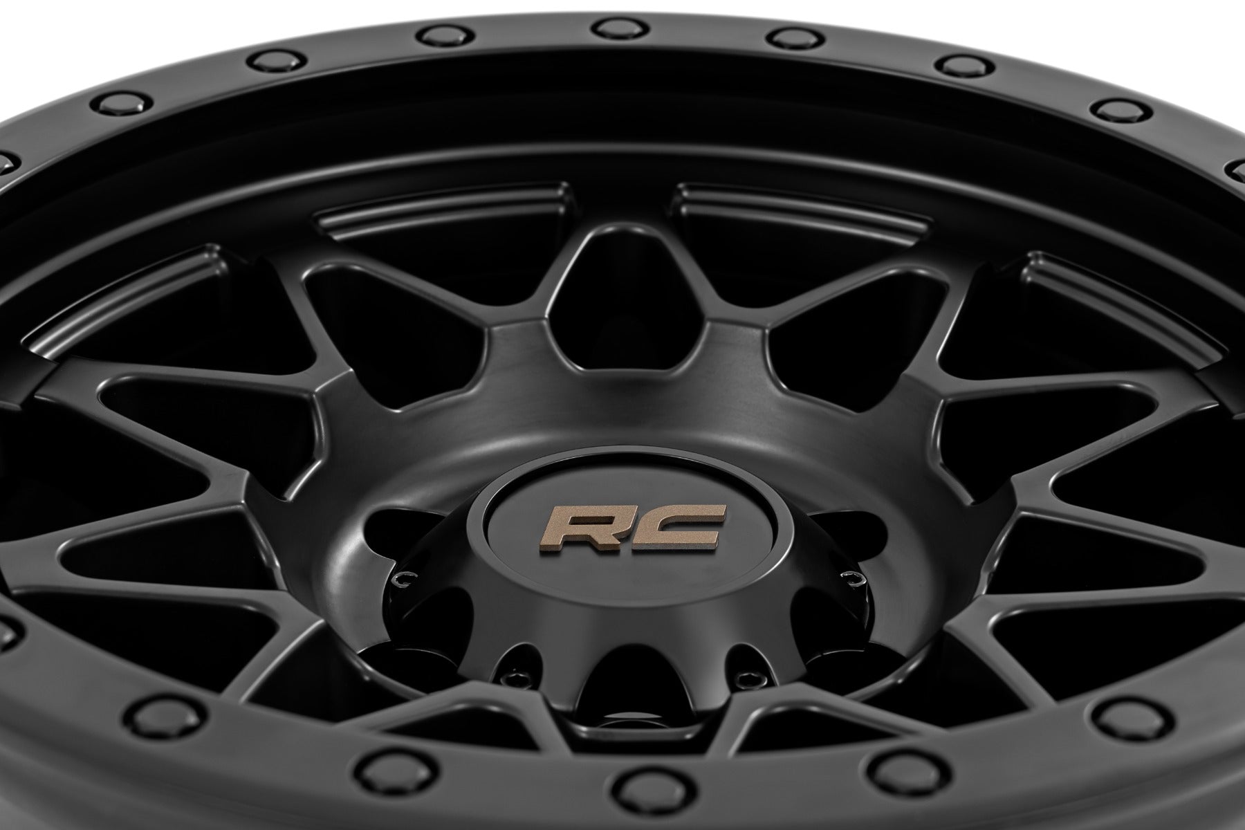 Rough Country 78 Series Wheel | Simulated Beadlock | Black | 17x8.5 | 6x5.5 | +0mm