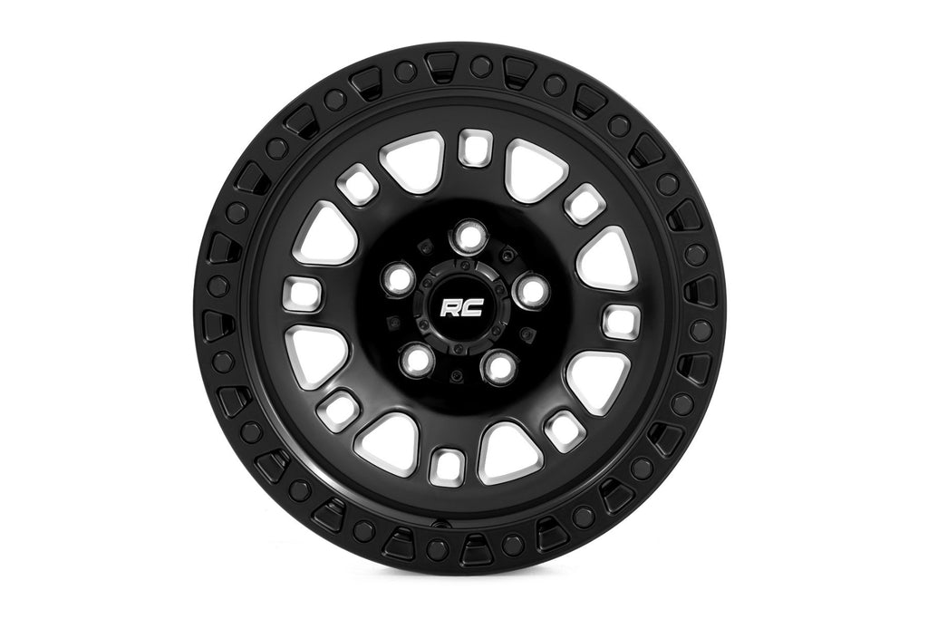 Rough Country 82 Series Wheel | One-Piece | Semi Gloss Black | 18x9 | 6x5.5 | 0mm