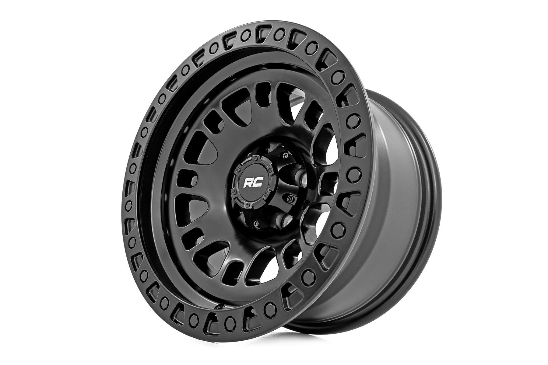 Rough Country 82 Series Wheel | One-Piece | Semi Gloss Black | 17x9 | 6x5.5 | -12mm