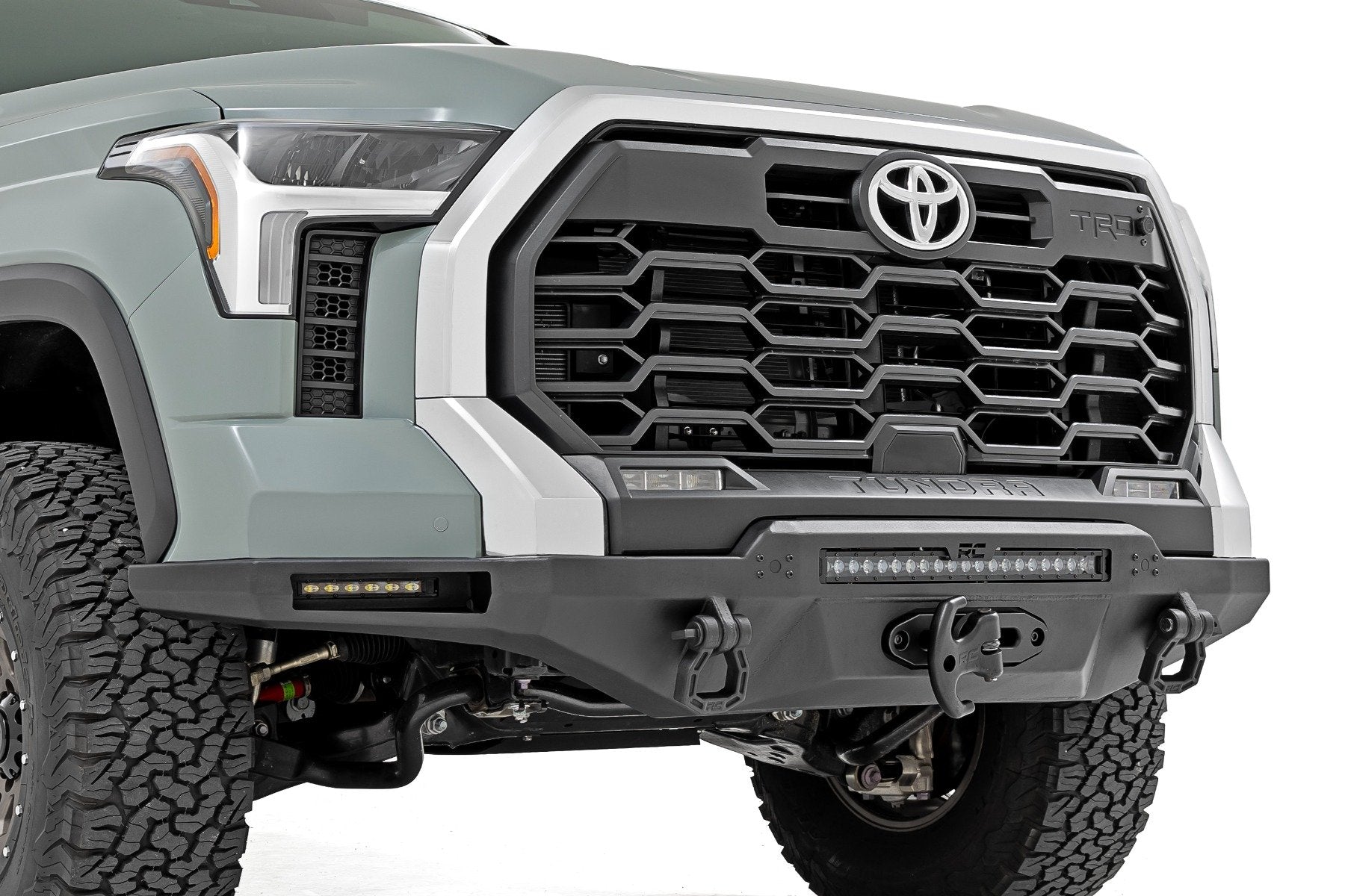 Hybrid Front Bumper | 12000S | Blk LED w/ White DRL | Toyota Tundra (22-25)