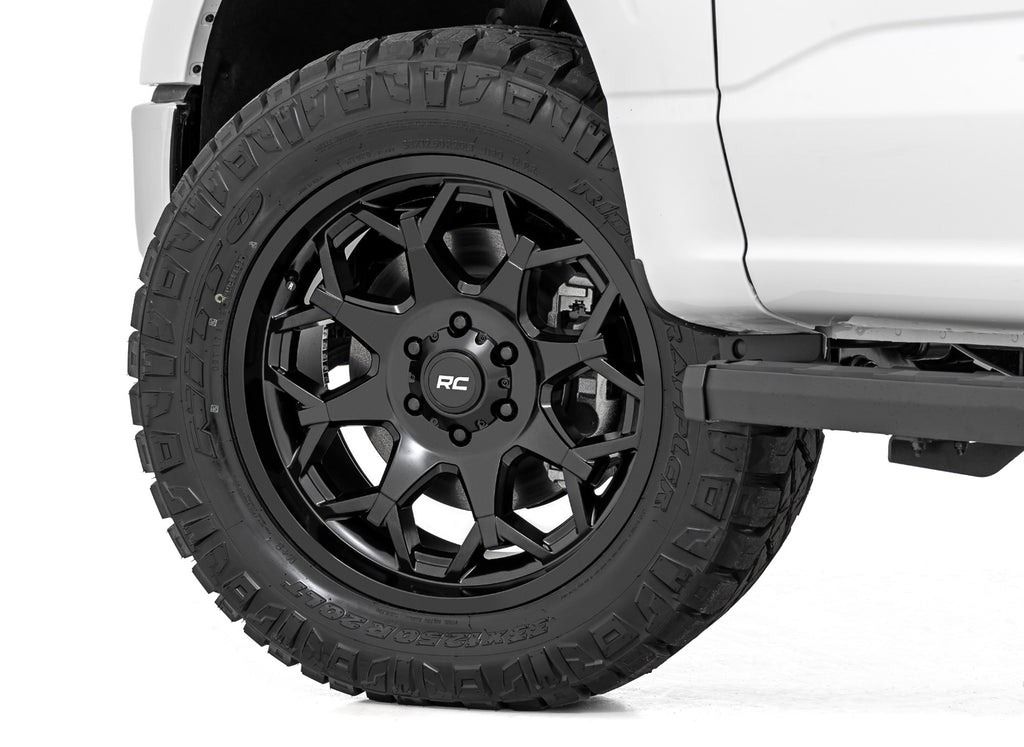 Rough Country 80 Series Wheel | One-Piece | Semi Gloss Black | 20x10 | 5x5 | -19mm