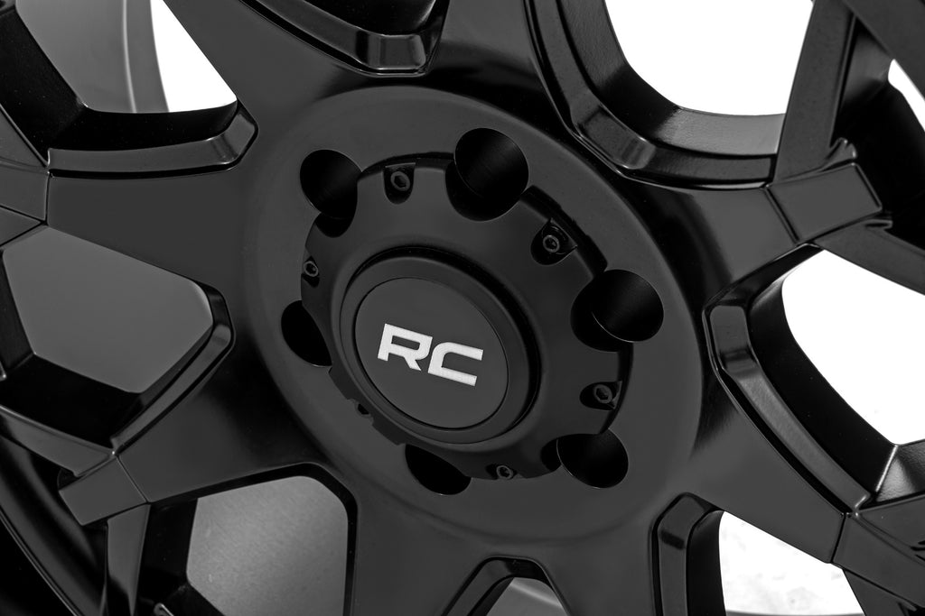 Rough Country 80 Series Wheel | One-Piece | Semi Gloss Black | 20x9 | 8x165 | 0mm