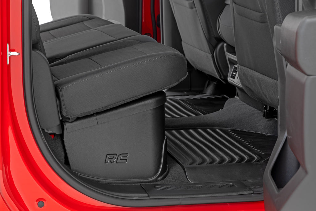 Under Seat Storage with Locking Lid | Crew Cab | Chevy/GMC 1500/2500HD/3500HD (19-25 & Classic)