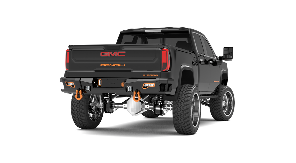 2020-2023 Chevy/Gmc 2500 Identity Rear Bumper / Shackles End Pods / Dual Pod &Amp; Single Row Light Pods / Beauty Ring / Hdwr Kit