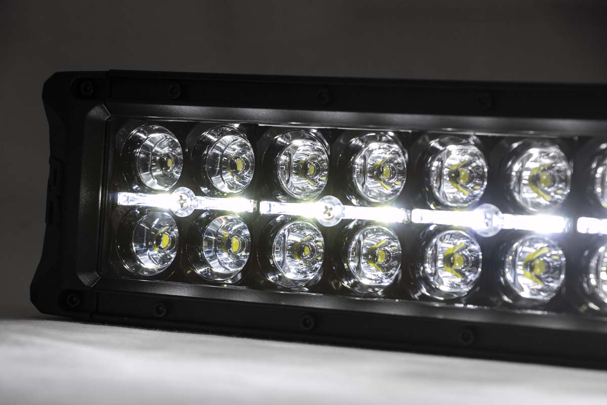 Rough Country Black Series LED Light | 30 Inch | Dual Row | White DRL