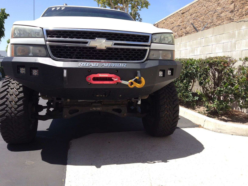 2003-2007 Chevy 2500 Stealth Front Winch Bumper - Texture Black Warn M12000, Smittybilt Xrc