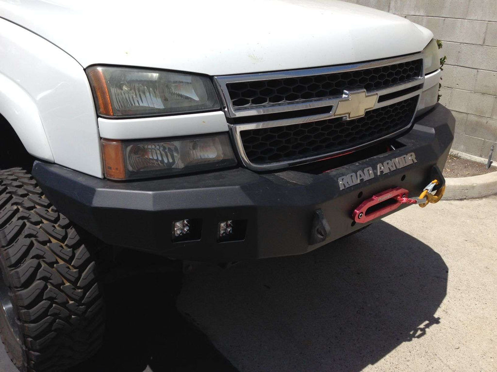 2003-2007 Chevy 2500 Stealth Front Winch Bumper - Texture Black Warn M12000, Smittybilt Xrc