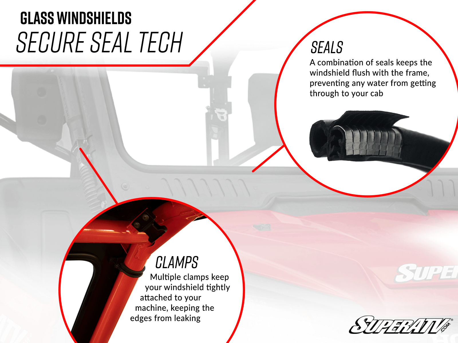Bobcat UV34 Glass Windshield - Offroad Armor