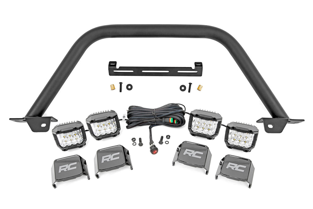 Rough Country Safari Bar | 3" OSRAM (Quad) | Wide | OE Modular Steel | Ford Bronco (21-23)
