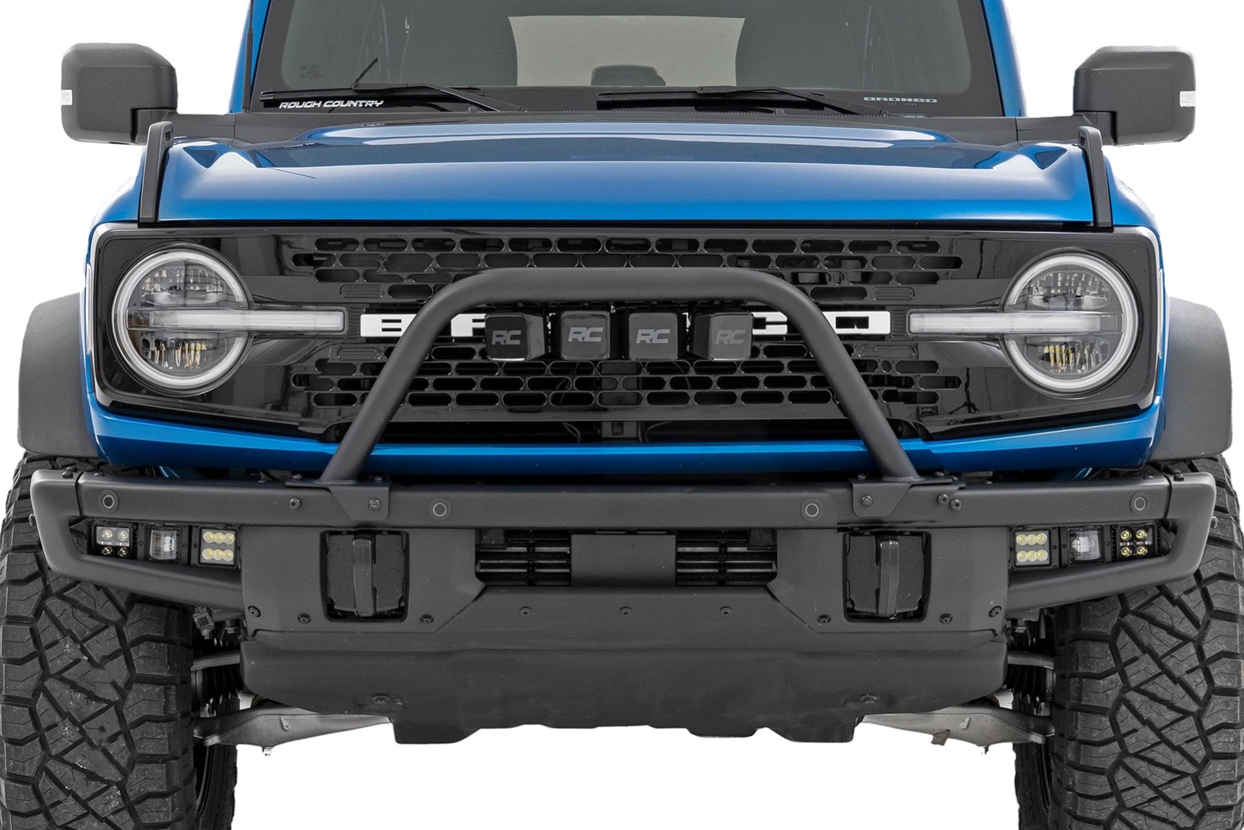 Rough Country Safari Bar | 3" OSRAM (Quad) | Wide | OE Modular Steel | Ford Bronco (21-23)