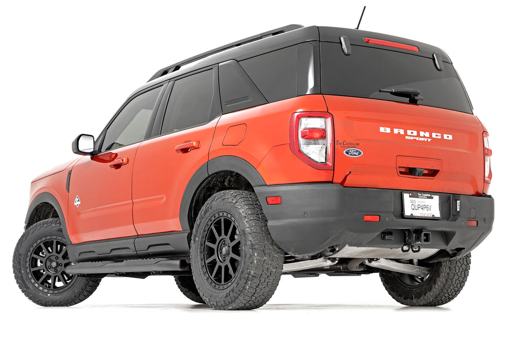 Rough Country Oval Nerf Steps | Black | Ford Bronco Sport 4WD (2021-2023)