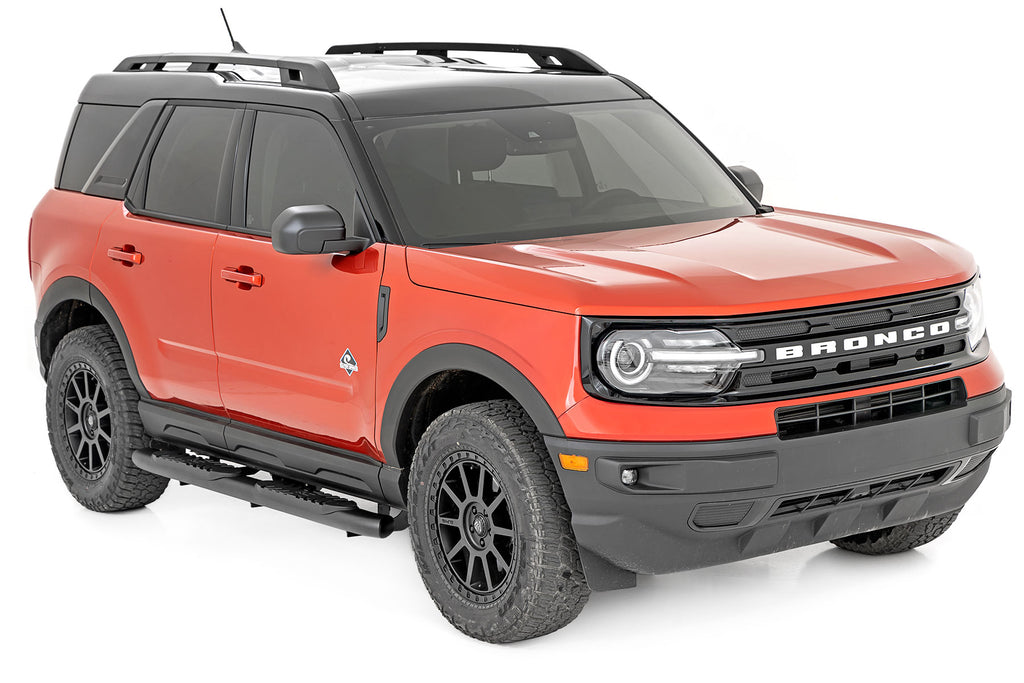 Rough Country Oval Nerf Steps | Black | Ford Bronco Sport 4WD (2021-2023)