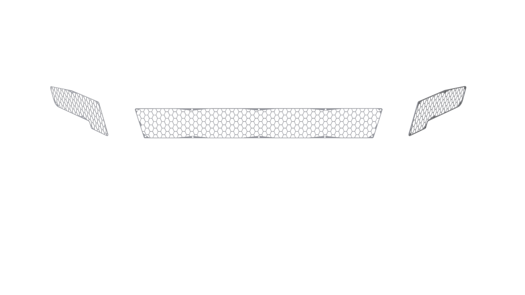 2017-2021 Ford F-250 Identity Front Bumper Full Kit Center Section Smooth|Standard End Pods|Light Pod X2 Cube|Accent Lights|Ring - Raw Steel