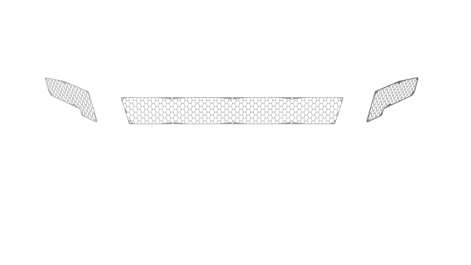 2017-2021 Ford F-250 Identity Front Bumper Full Kit Center Section Smooth|Standard End Pods|Light Pod X2 Cube|Accent Lights|Ring - Raw Steel