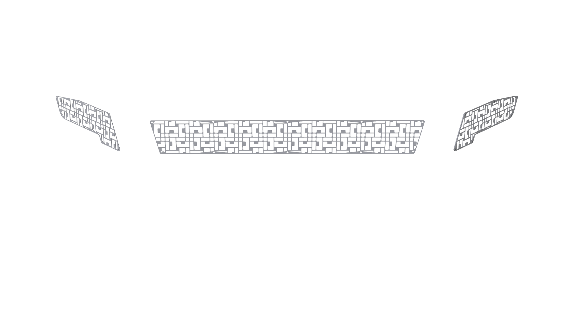 2017-2021 Ford F-250 Identity Front Bumper Full Kit Center Section Smooth|Standard End Pods|Light Pod X2 Cube|Accent Lights|Ring - Raw Steel
