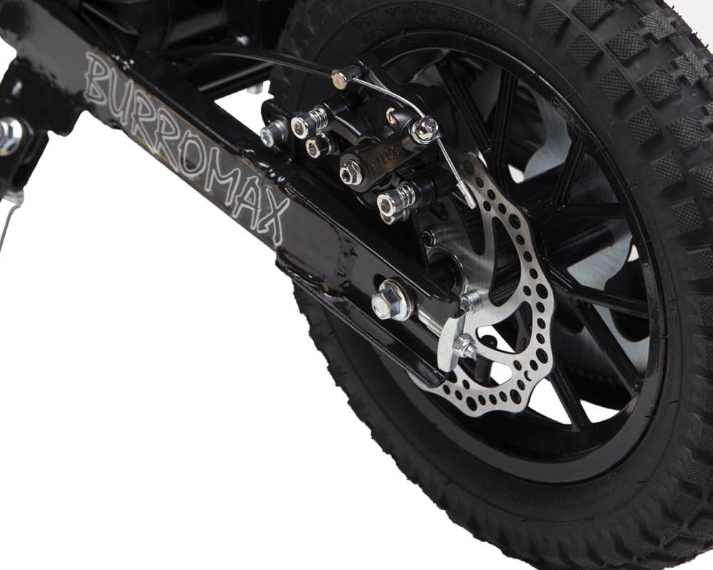 Burromax Electric Mini Bike - Tt350R Lithium Ion Powered With Full Suspension - Matte Black Carbon Fiber - Offroad Armor