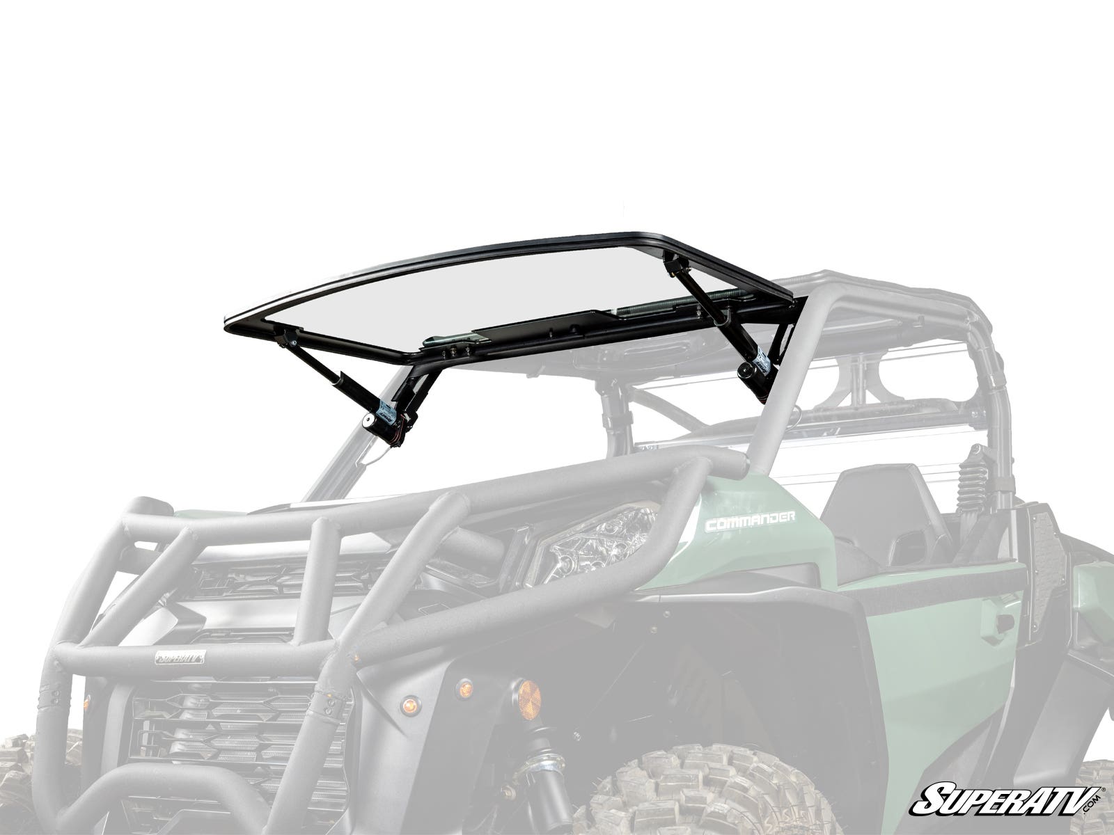 Can - Am Commander MaxDrive Power Flip Glass Windshield - Offroad Armor