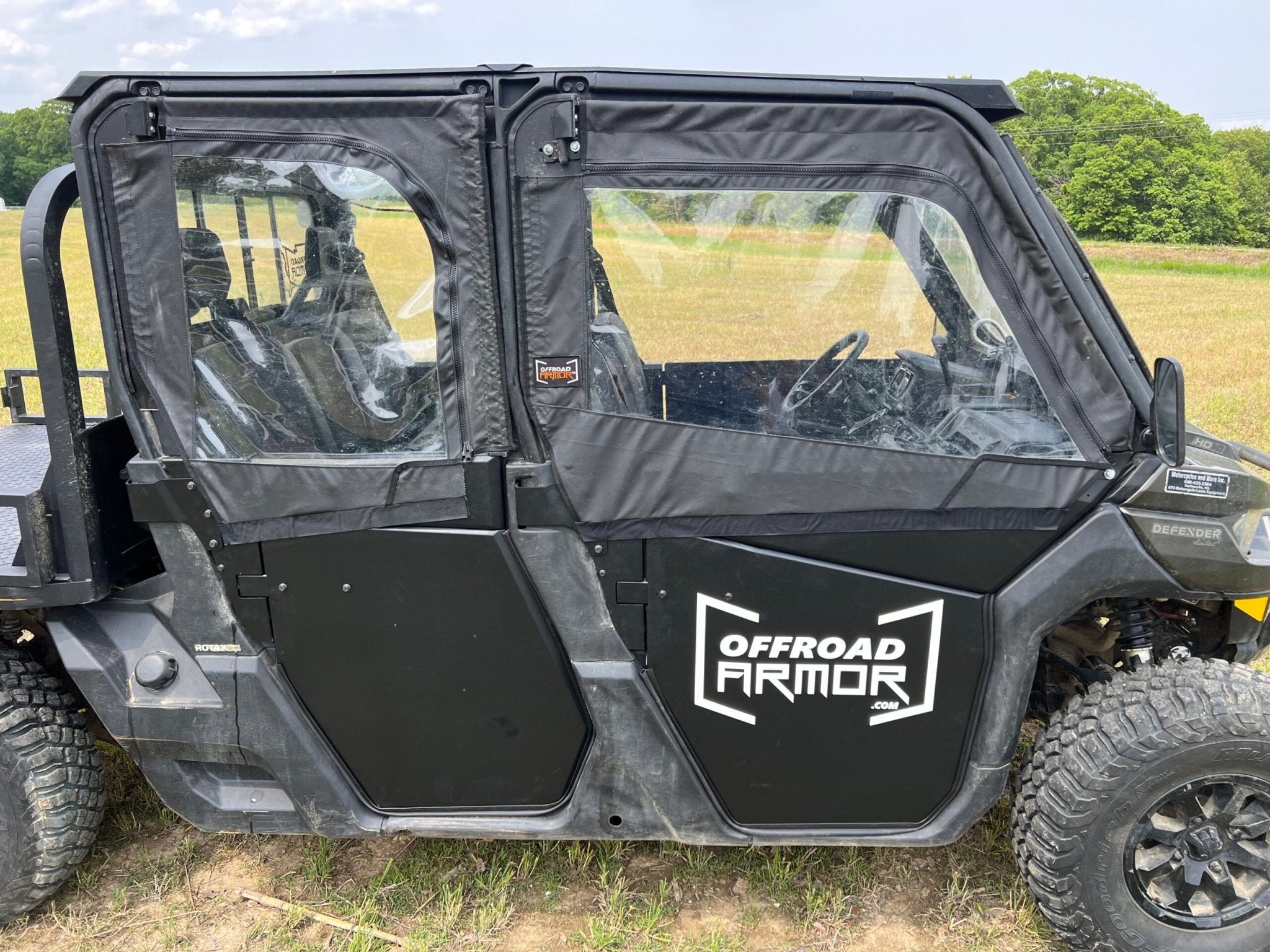 Can - Am Defender Max Framed Upper Soft Doors For ThumperFab Lower doors - Offroad Armor