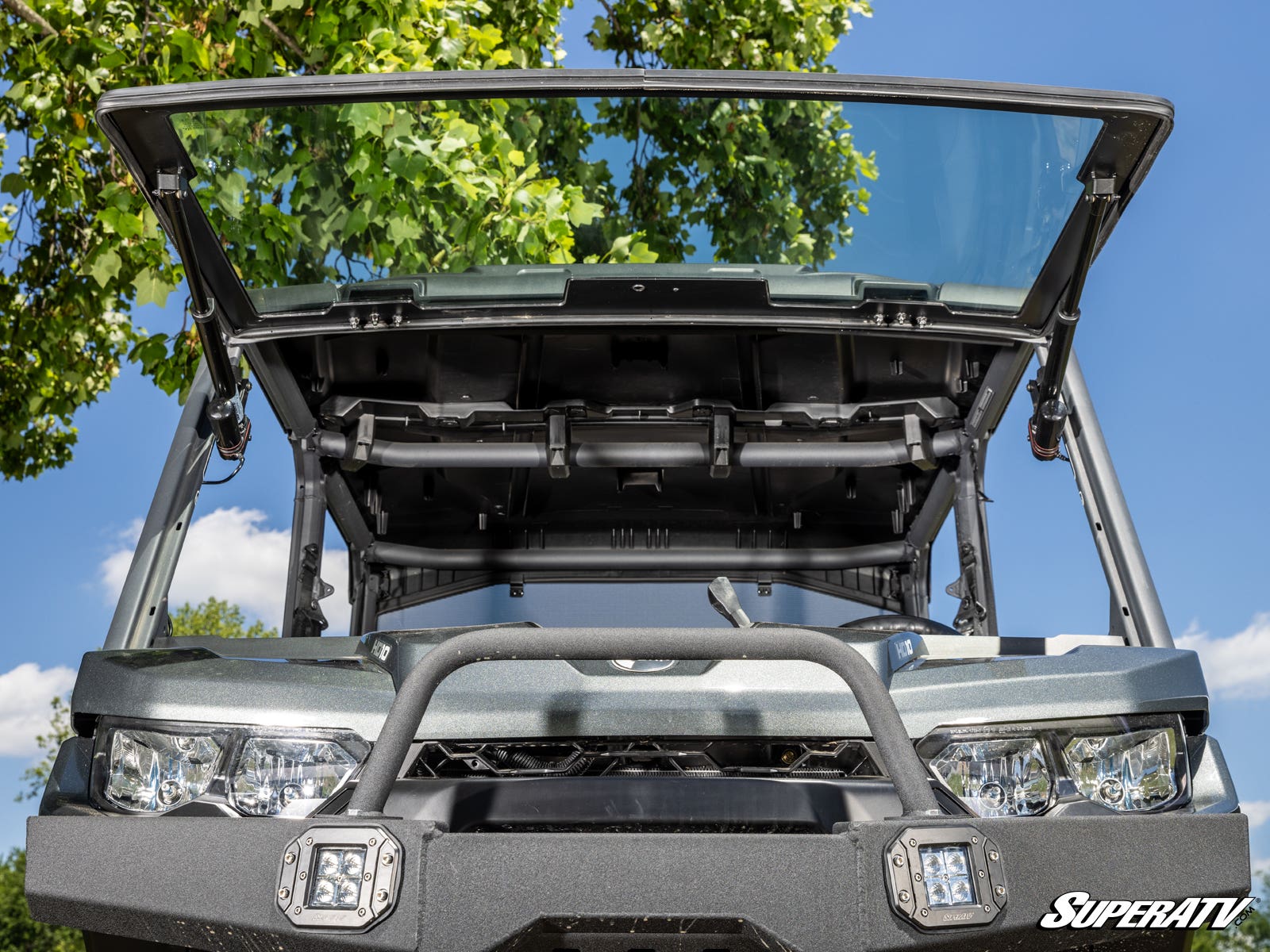 Can-Am Defender HD10 MaxDrive Power Flip Glass Windshield
