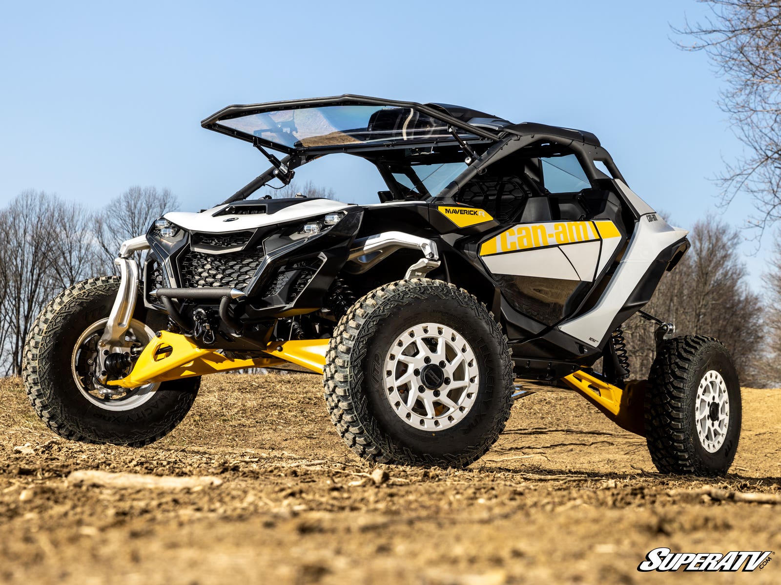 Can - Am Maverick R MaxDrive Power Flip Windshield - Offroad Armor