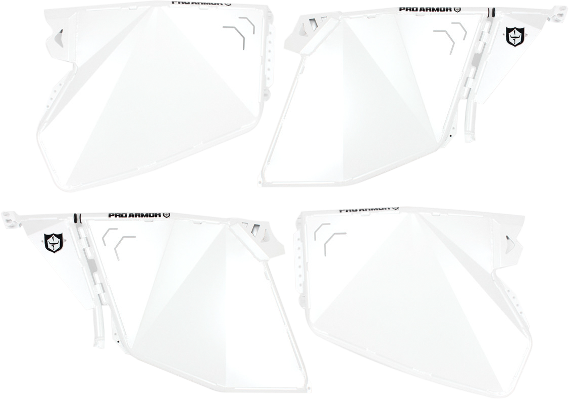 Pro Armor Traditional Half Doors White 2014-20 Polaris Rzr Pro Xp 4 1000/Turbo