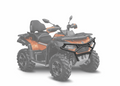The Rival Front Bumper, shown on a 2020 CF Moto CForce 600 EPS Touring ATV with rugged tires, a padded seat with backrest, side mirrors, and visible handlebars, is the only clearly visible feature in the partially faded image.