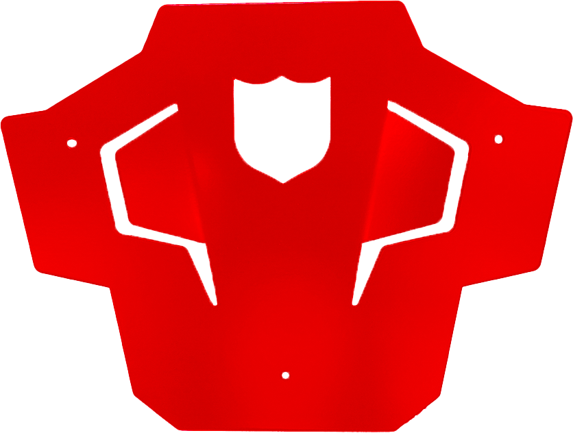 Pro Armor Rear Sport Bumper Skid Plate Red 2020-21 Polaris Rzr Xp