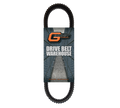 A black Yamaha Golf Drive Belt Warehouse toothed drive belt is vertically displayed with a gray and orange label reading “BOOST TECHNOLOGY,” listing features like high temperature compound, OEM fitment, superior construction, and durability.