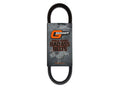 A black ribbed Severe Duty Drive Belt- Club Car Key Start is oval-shaped and packaged with a dark grey label featuring bold orange and white text reading BOOST Golf Cart Bad Ass Belts and a cartoon donkey in the background.