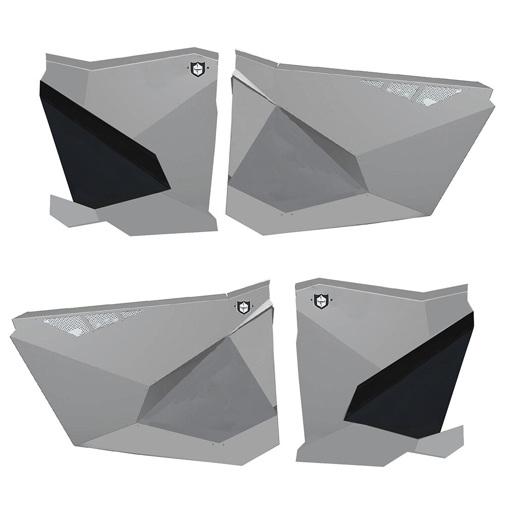 Pro Armor Traditional Half Doors Sparkle Silver Metallic 2020-21 Polaris Rzr Pro Xp4