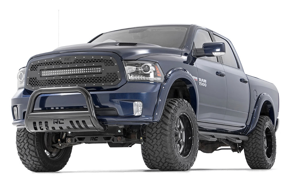 Rough Country Mesh Grille | 30" Dual Row LED | Black | Amber DRL | Ram 1500 (13-18 & Classic)