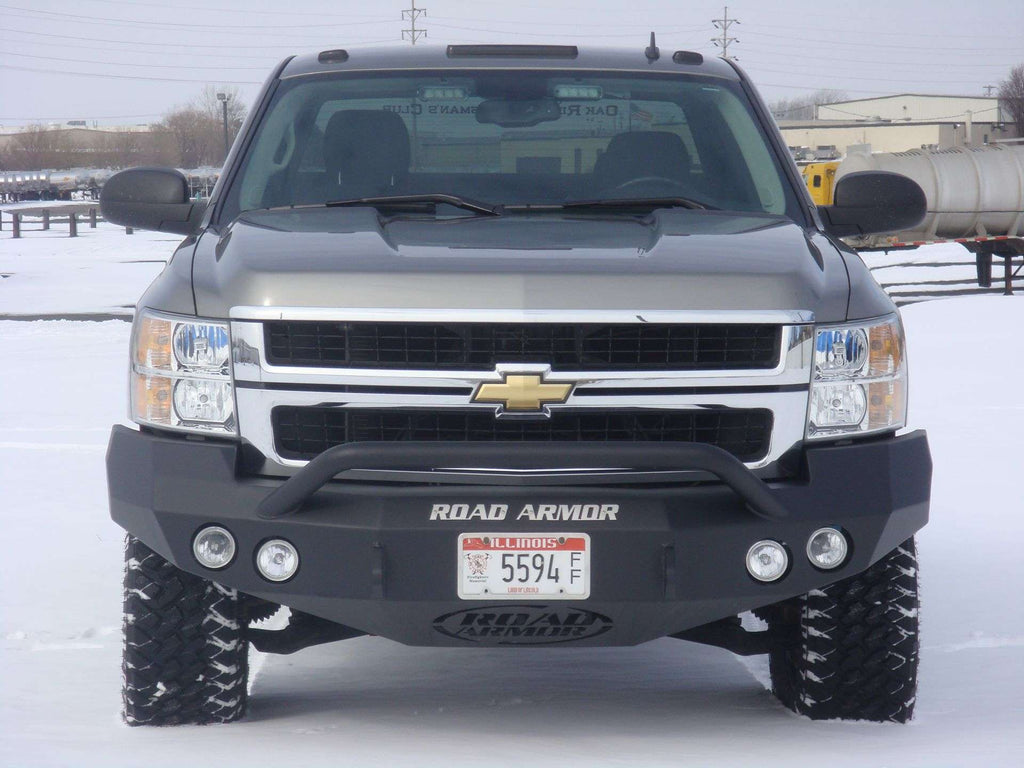 2008-2010 Chevy 2500 Stealth Front Winch Bumper Pre-Runner Guard - Texture Black Warn M12000, Smittybilt Xrc