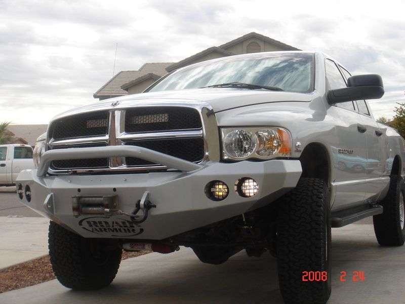 2003-2005 Ram 2500 Stealth Front Winch Bumper Pre-Runner Guard - Texture Black Warn M12000, Smittybilt Xrc
