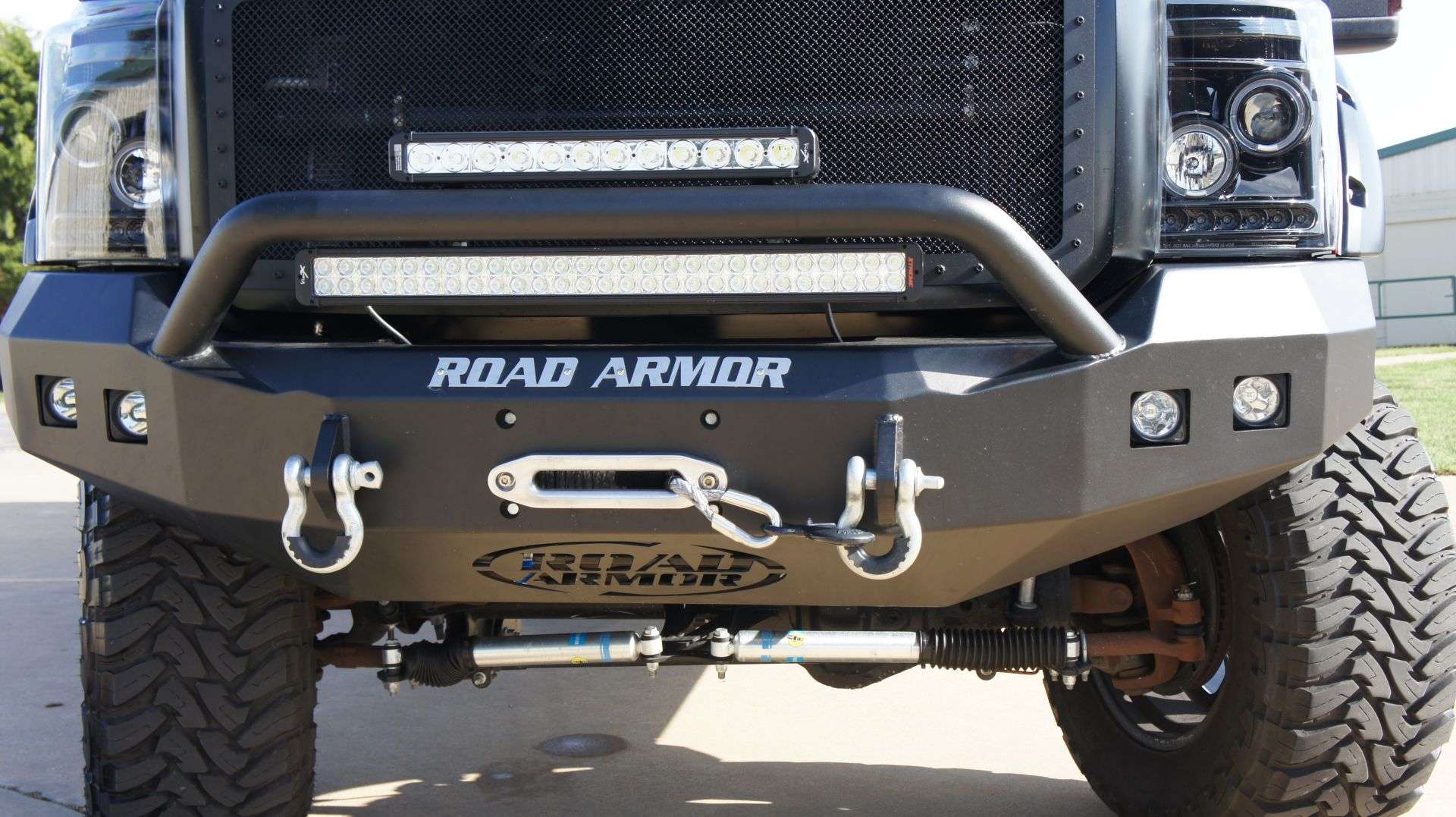 2011-2016 Ford F-250 Stealth Front Winch Bumper Pre-Runner Guard - Texture Black Warn 16.5Ti