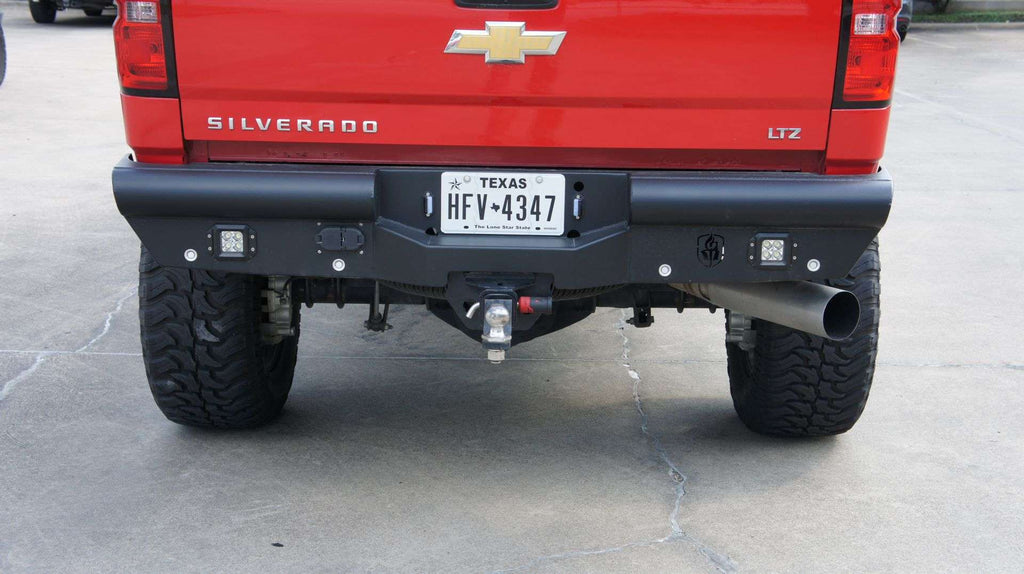 2015-2019 Chevy 2500 Vaquero Rear Non-Winch Bumper - Texture Black