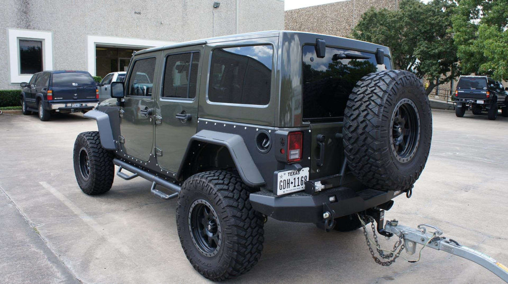 2007-2018 Jeep Jku Defender Jk Body Armor Rear Skin W/ Flare 4Dr - Raw Steel