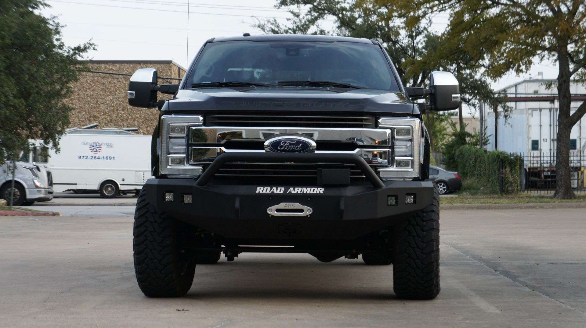 2017+ Ford F-250 Stealth Front Winch Bumper Pre-Runner Guard - Texture Black Warn 16.5Ti